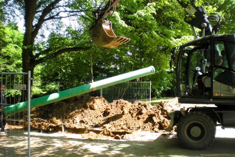 Rohre werden verlegt